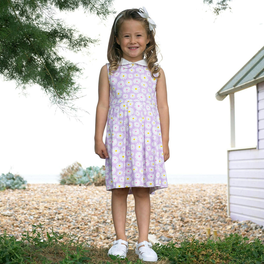 Purple Daisy Jersey Dress