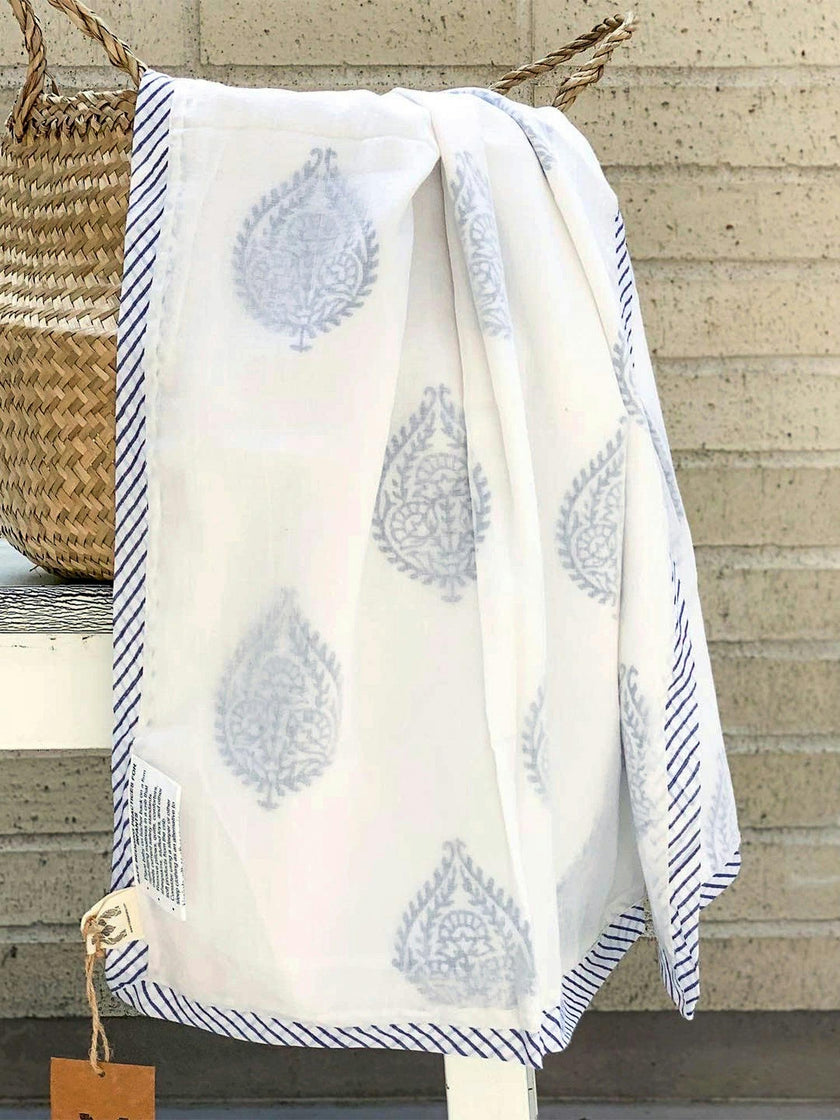 Luxe Natural Cotton Receiving Blanket