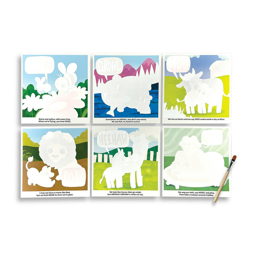 Water Amaze Water Reveal Boards - Baby Animals - 12 Boards
