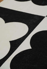 Black and White Four Leaf Clover Rug
