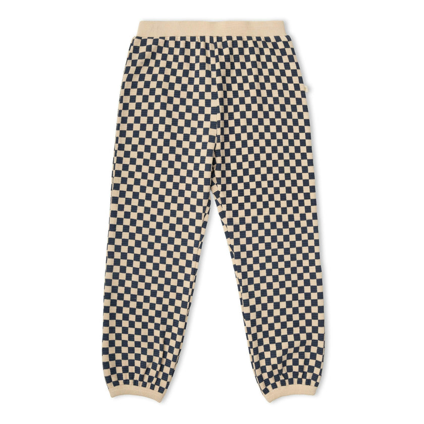 Organic Tee & Pant Slouch Set - Midnight Check