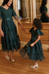 Mini Jules Dress in Emerald
