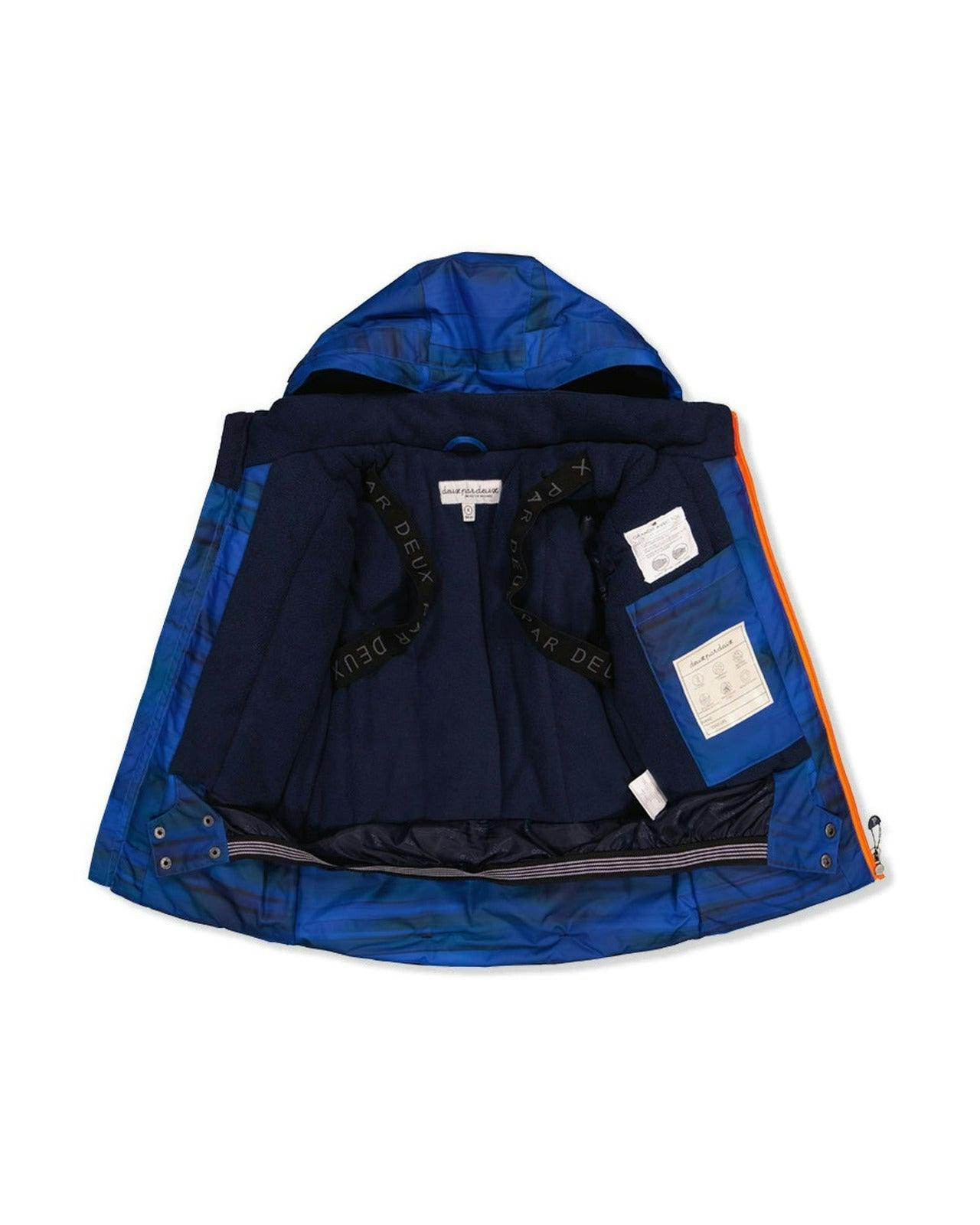 Two Piece Play Snowsuit Navy Blue and Orange with Orange Pants