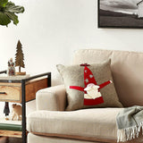 Hand Felted Wool Pillow - Gnome Red Sequin Hat - 20" Arcadia Home
