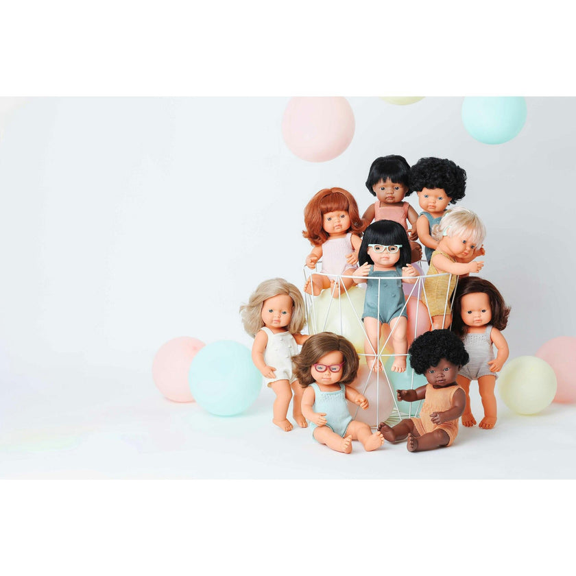 Colourful Edition Collection - Baby Doll Caucasian Redhead Girl 15" (pink rompers)