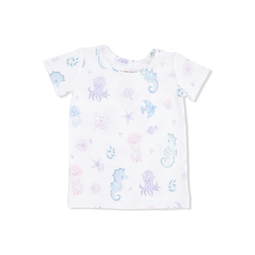 Floral Sea Creatures - Loungewear Short Set