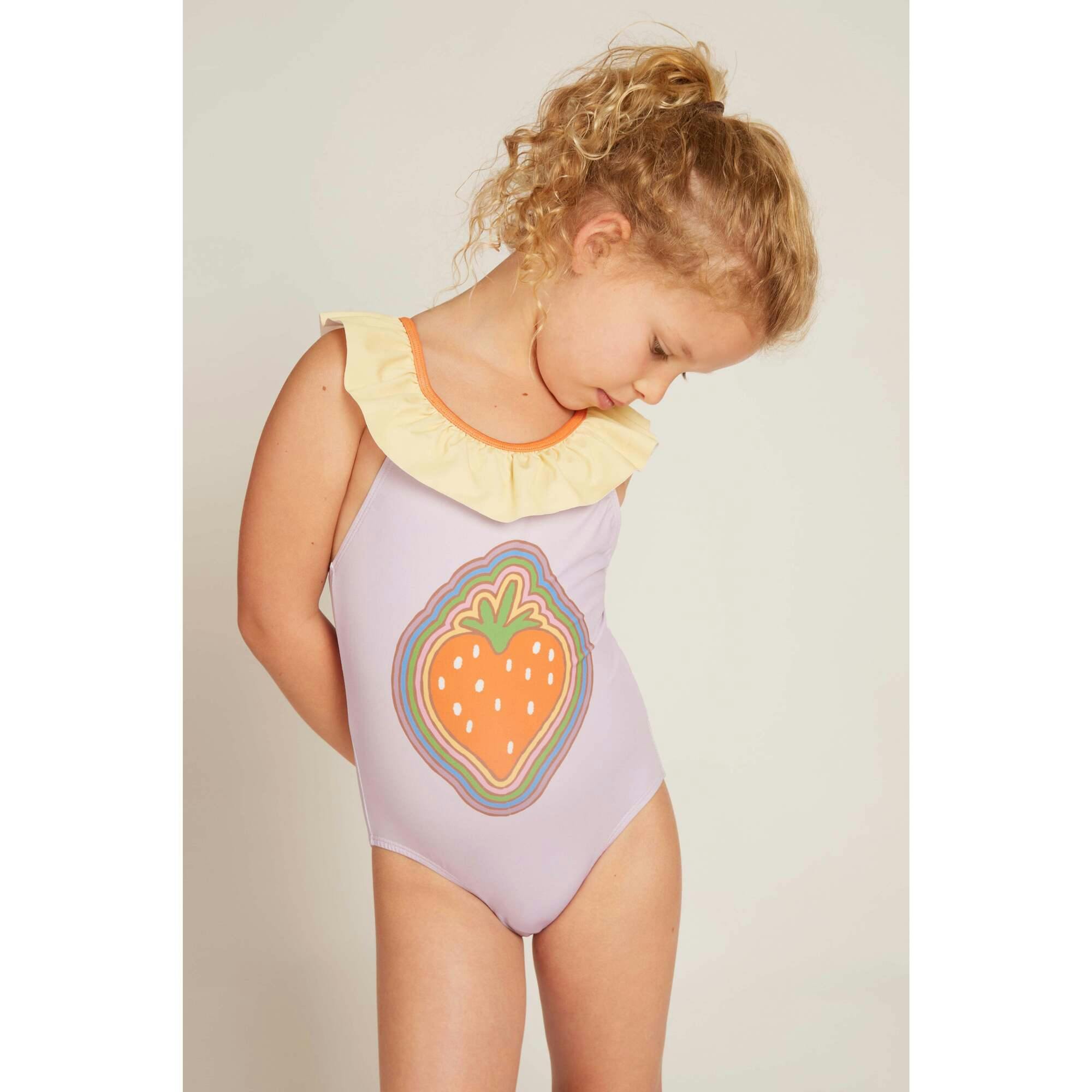 Recycled Strawberry Ruffle One Piece