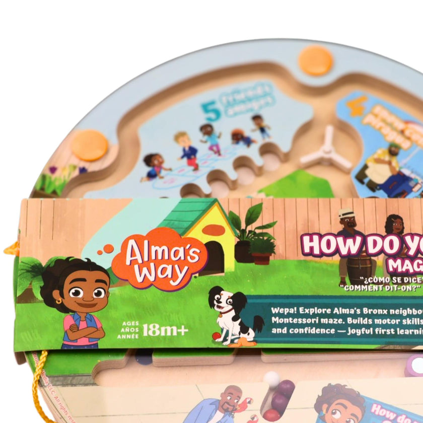 Alma’s Way™ “How Do You Say?” Bilingual Montessori Maze Toy