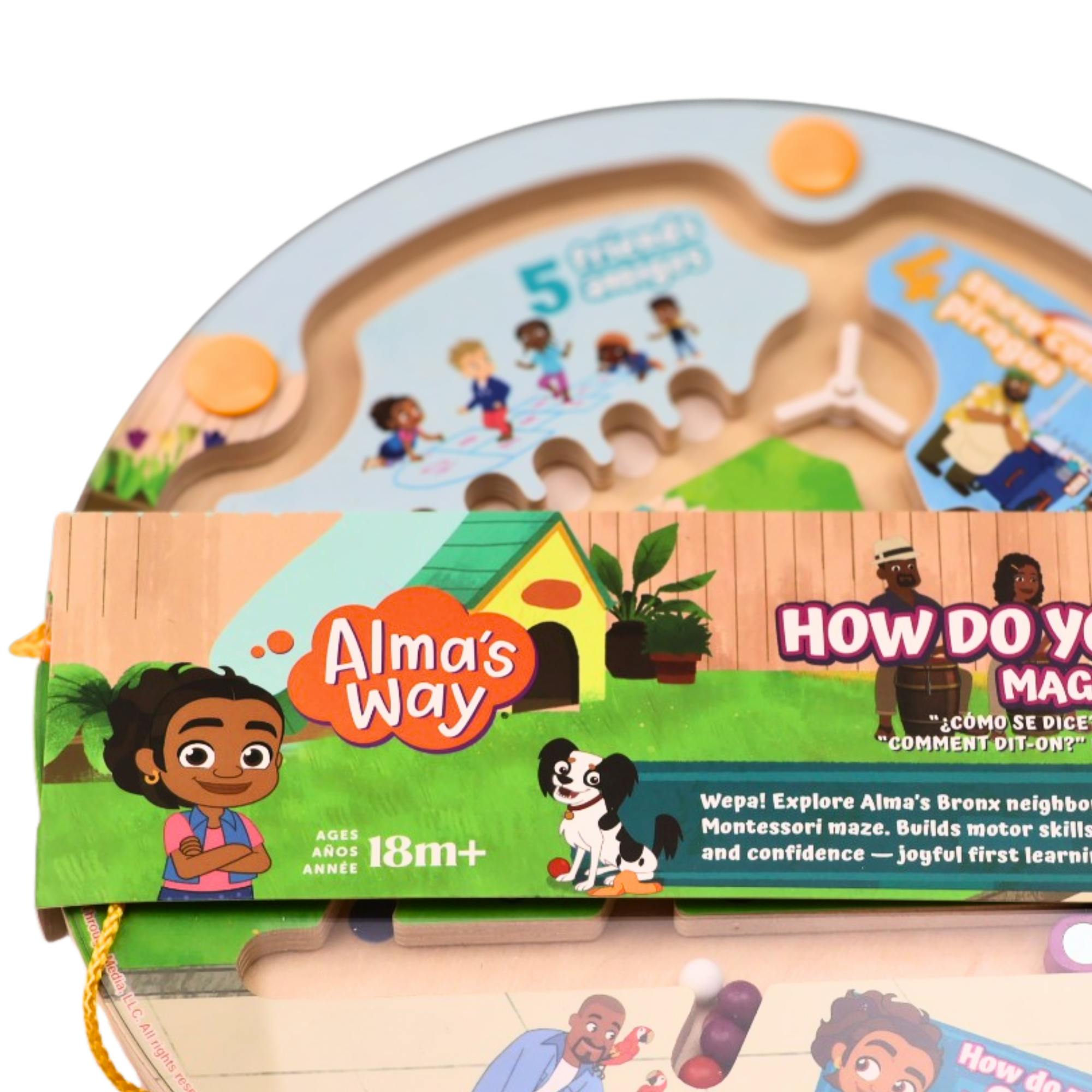 Alma’s Way™ “How Do You Say?” Bilingual Montessori Maze Toy