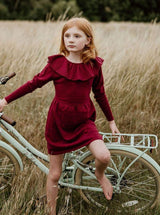 Ruffled V Dress | 100% cashmere