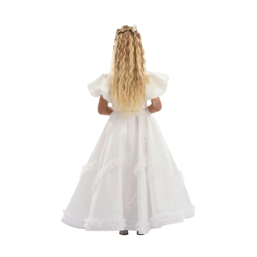 White Raineri Gem Shimmer Overlay Dress