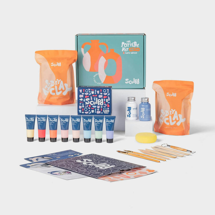 Home Pottery Kit with Paint Set