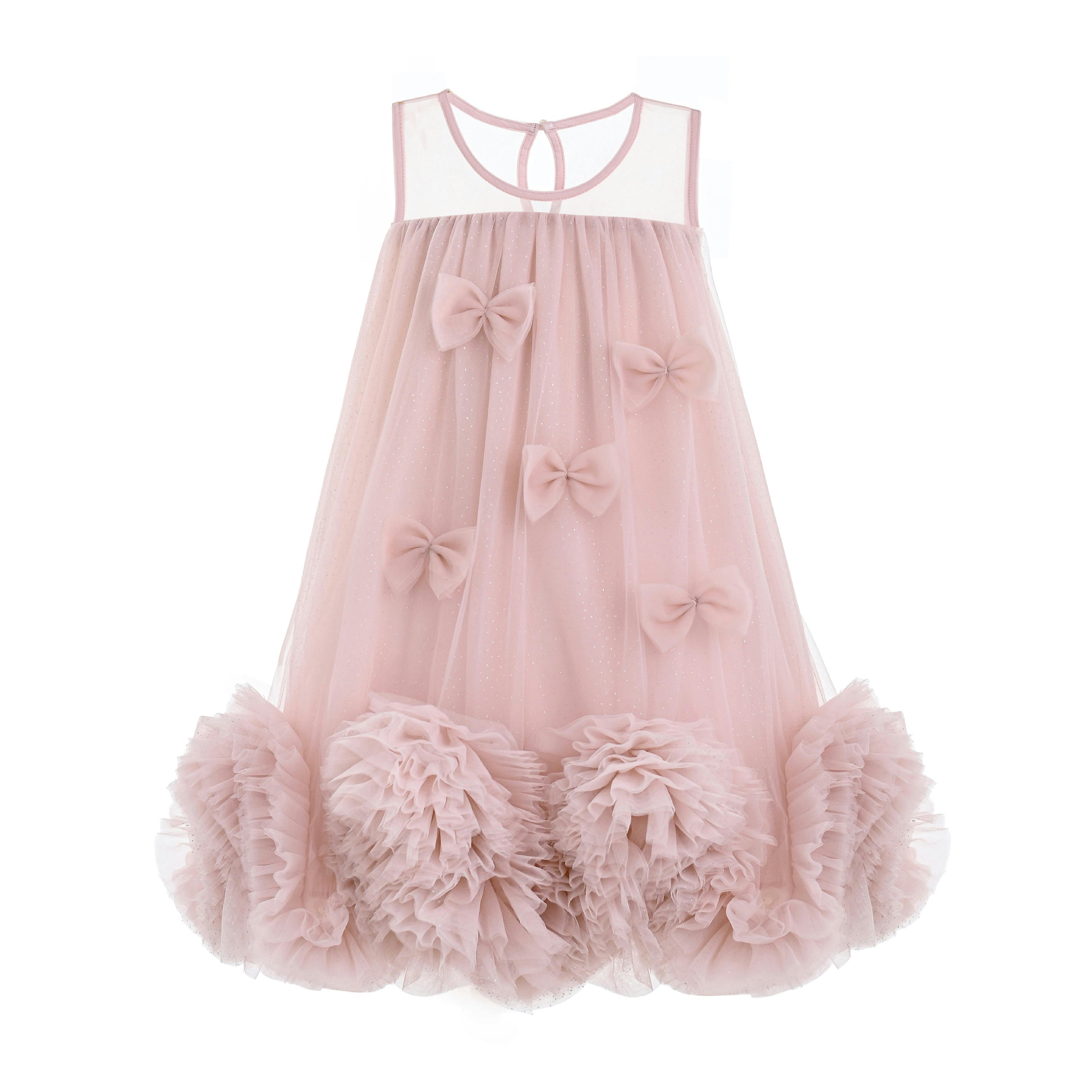 Pink Mirielle Ribbon Bow Dress
