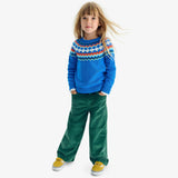 Kids stretch corduroy wide-leg pant