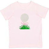 Golf Tee Bow Patch Short Sleeve T-Shirt - Ballet