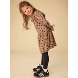 Long Sleeve Skirted Dress, Brown