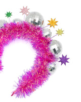 Pink Disco Ball Party Novelty Headband