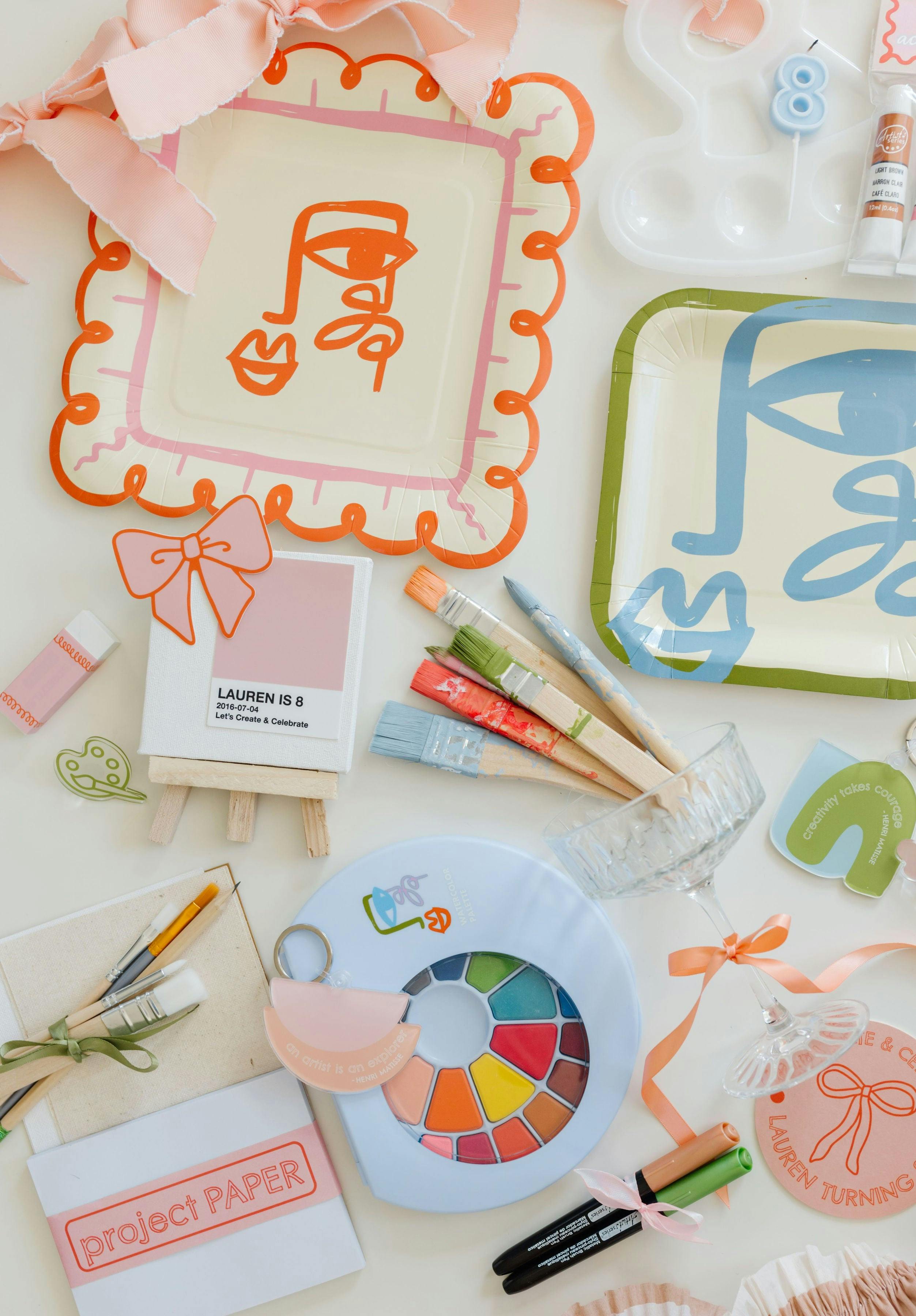 Art Party Dinner Plates