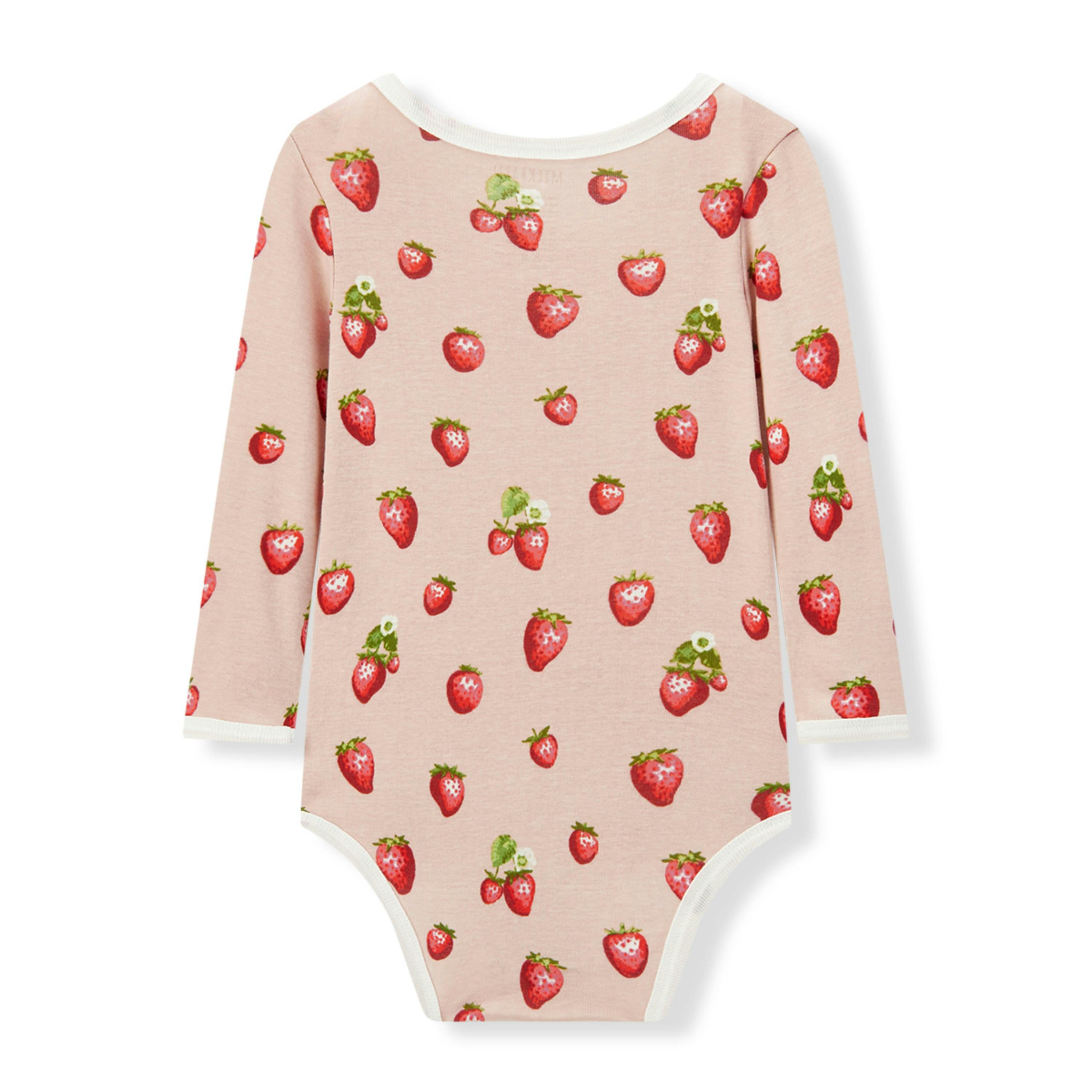 Strawberry Organic Cotton Long Sleeve One Piece