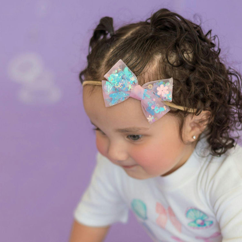 Mermaid Sequin Bow Baby Headband