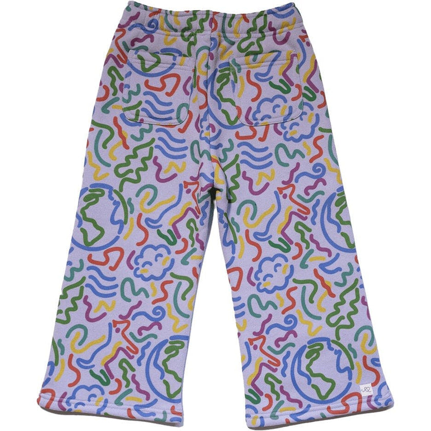 Riley Printed Drawstring Fleece Pant