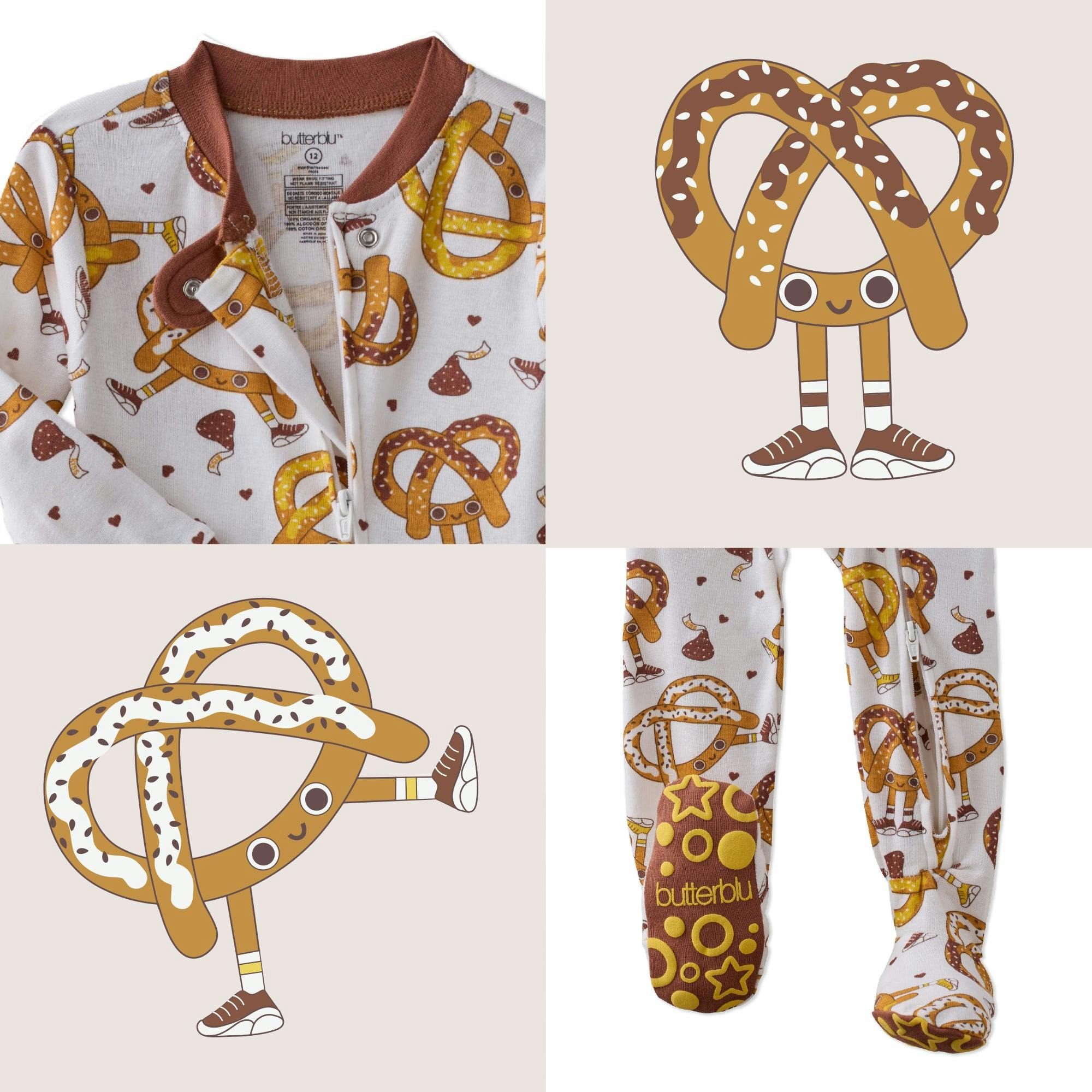 CRUZ Snug-fit Footed Baby Boys Pajamas