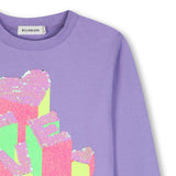 Purple Sequin Flip Tee