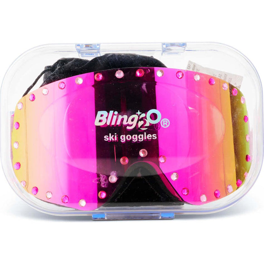 Shining Pink Kids Ski Goggles