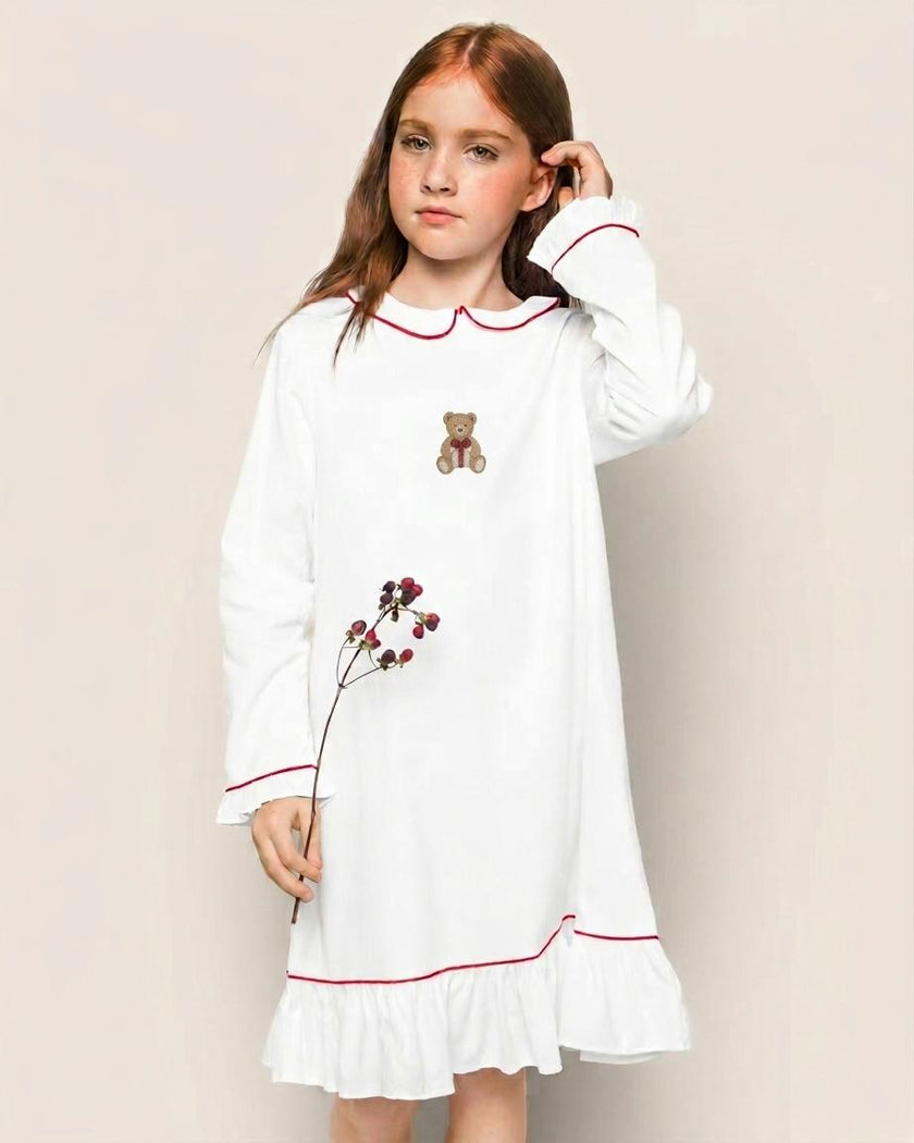 Maisonette x Petite Plume Sophia Nightgown, Merry Teddy