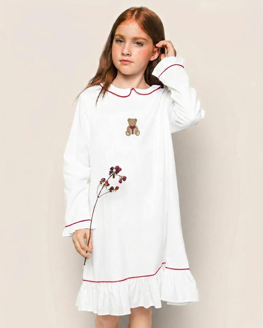 Maisonette x Petite Plume Sophia Nightgown, Merry Teddy