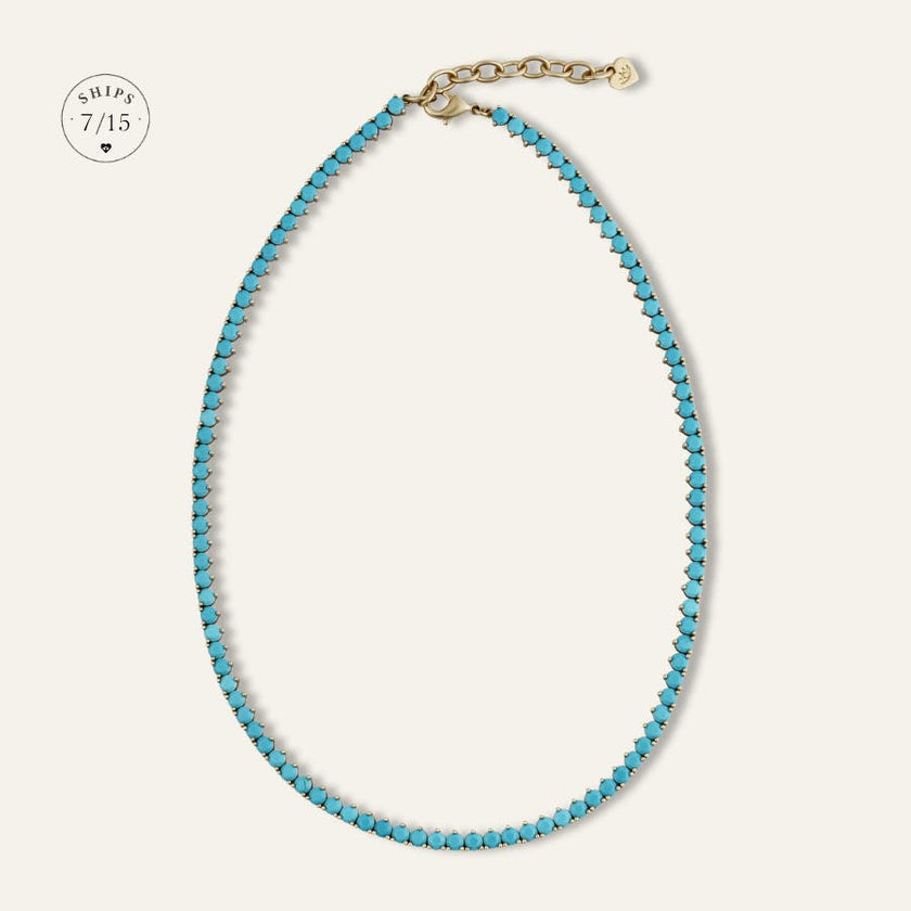 Turquoise Tennis Necklace