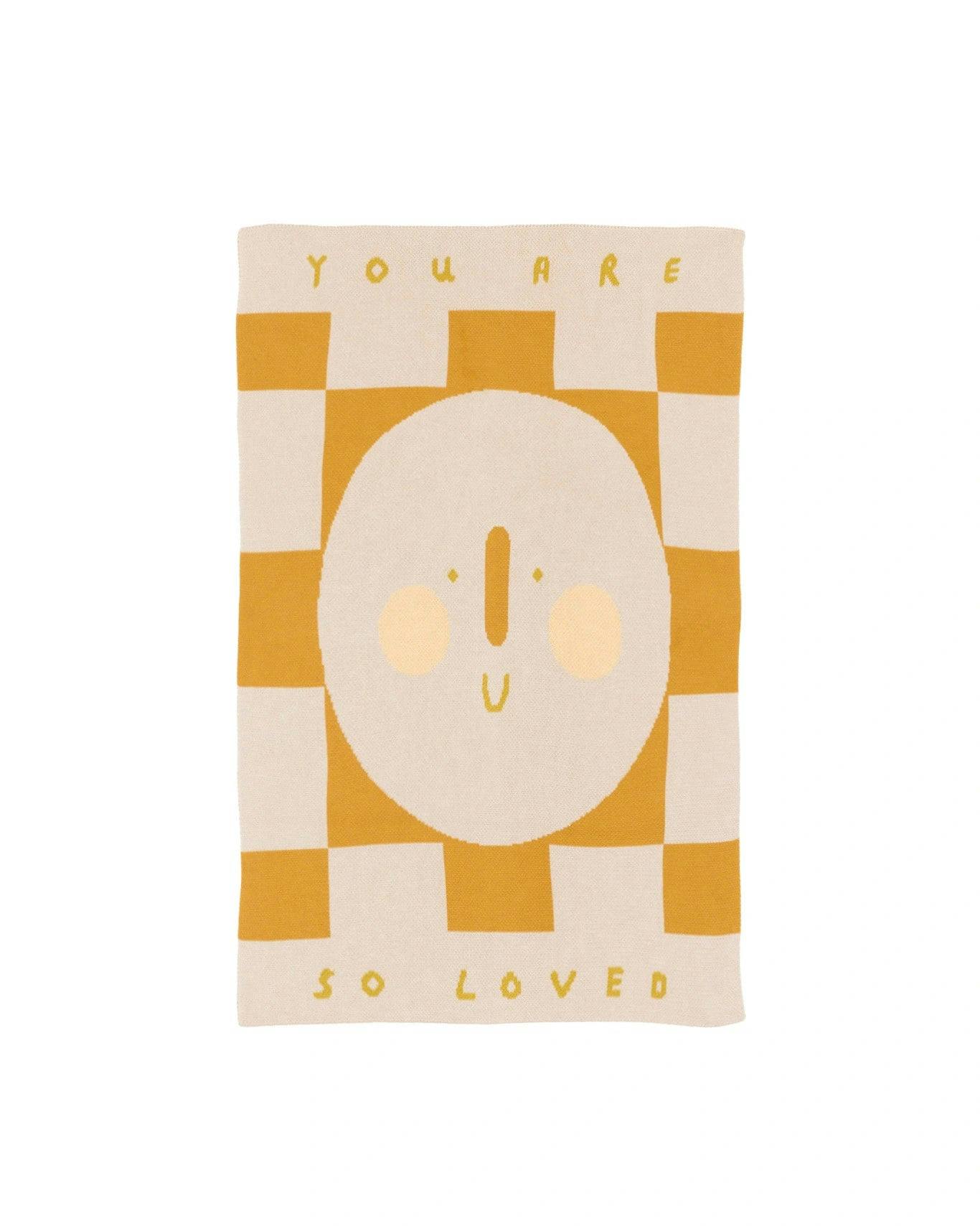 You Are So Loved Knit Mini Blanket