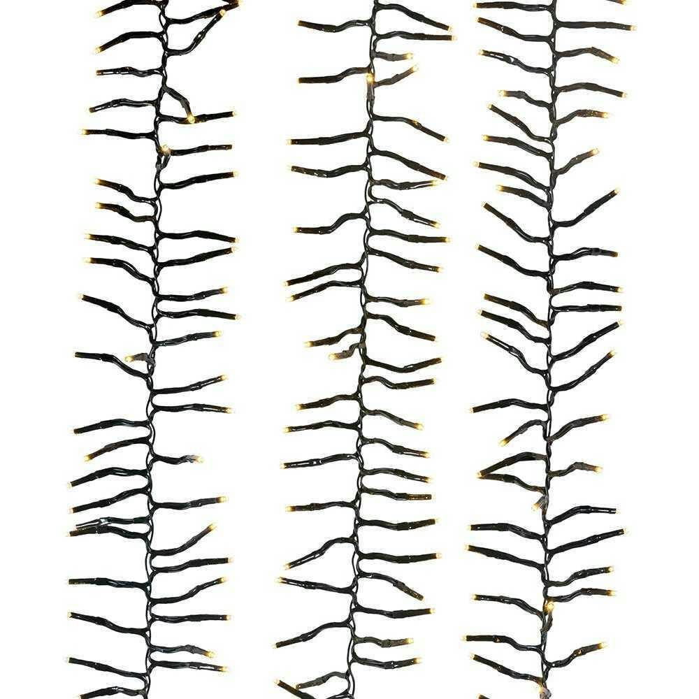 CUL 1000-Light 33-Foot Cluster Garland with Warm White 3MM LED Bulbs