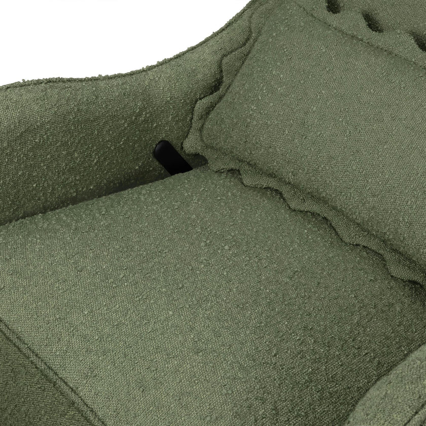 Devon Recliner and Swivel Glider in Olive Boucle