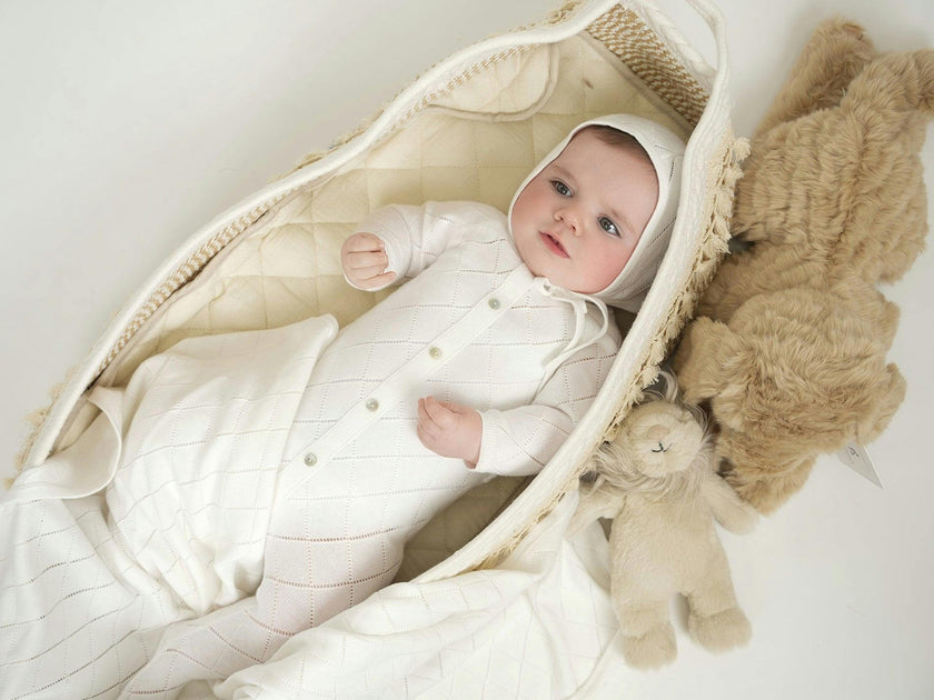 Diamond Pointelle Long Sleeve Footie