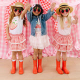 Strawberry Patchwork Short Sleeve T-Shirt - White