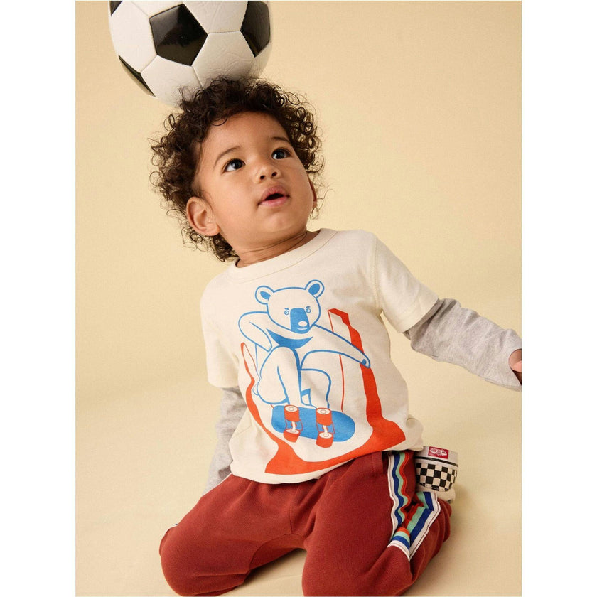 Skater Moon Layered Tee, Natural