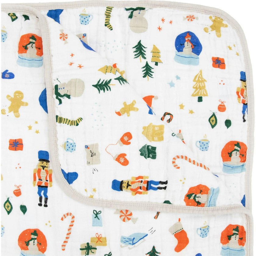 Original Cotton Muslin Quilt - Christmas Time