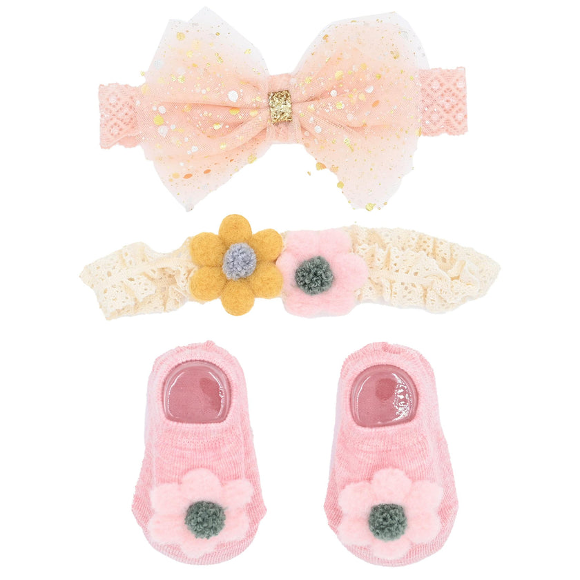 Multicolor Flower and Bow Gift Set