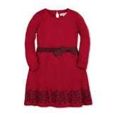 Organic Skater Sweater Dress with Bow