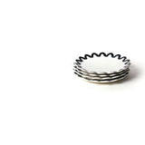 Black Arabesque Trim Scallop Salad Plate