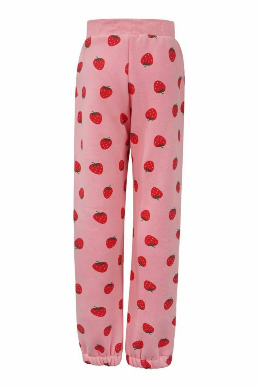 Strawberry Ruffle Joggers Set