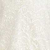 Cream Yelena Lace Ruffle Dress