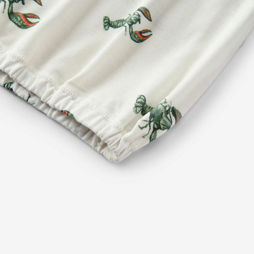 Mint Lobster Luxe Stretch Newborn Gown & Hat Set