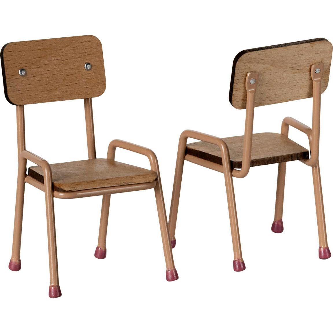 Table and chair set, Mouse - Dark powder