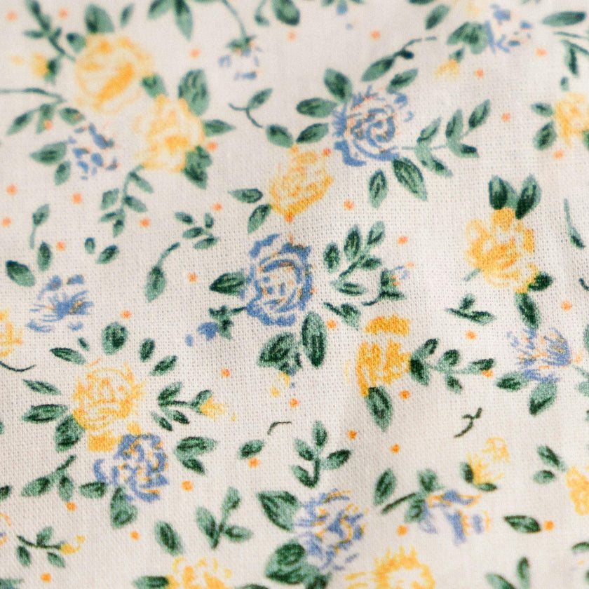 Buttercup Bloom Timeless Floral Ruffle Zipper Pouch