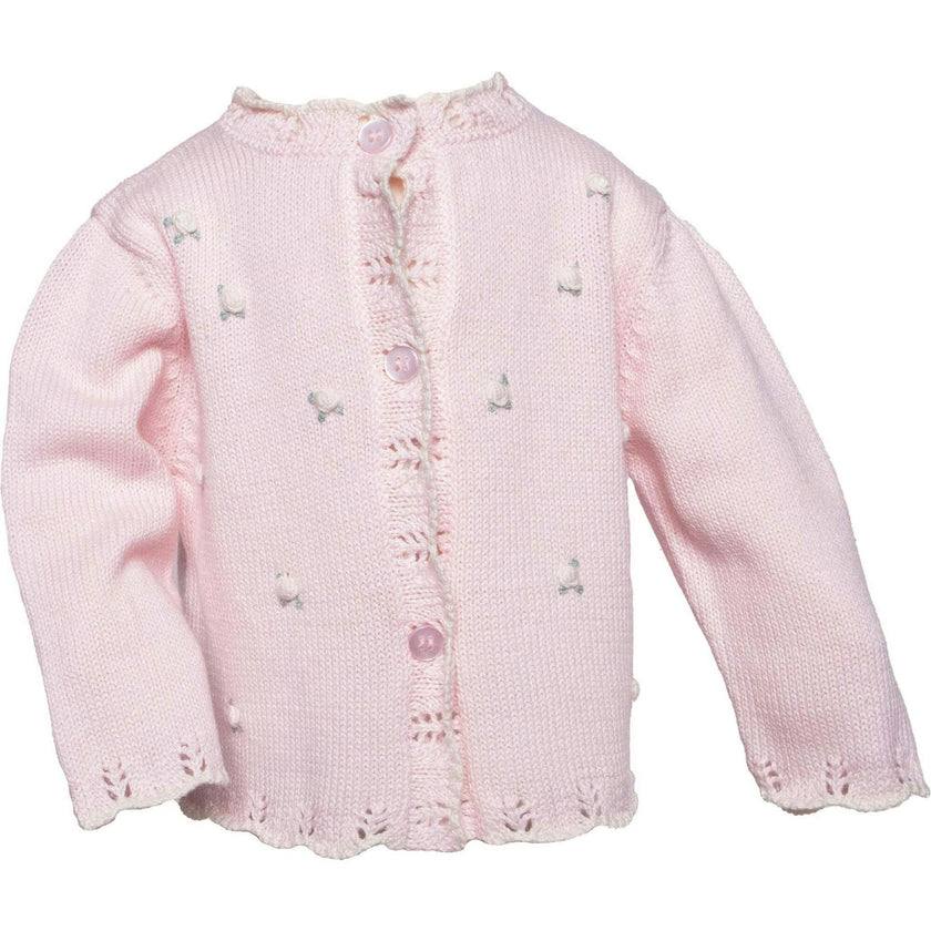 Rosette Knit Cardigan