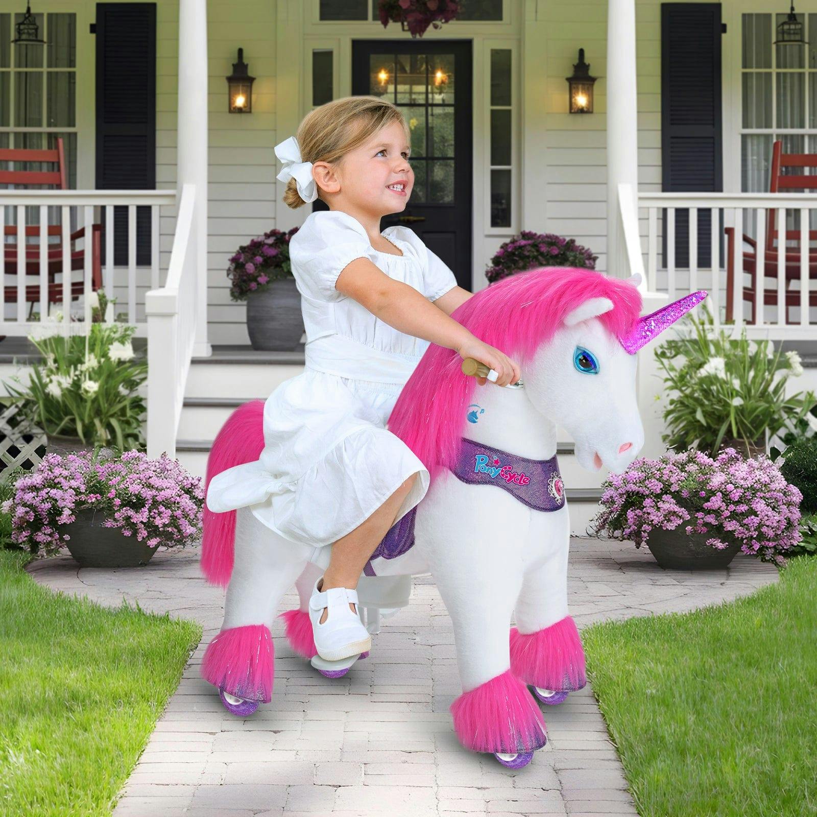 Model Y® Unicorn Ride-On Toy Age 3–4 – Pink/Purple