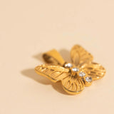 Butterfly Crystal Necklace Charm