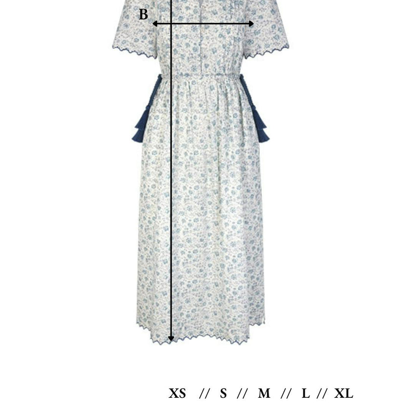 Lindsay Dress in Floral Blues
